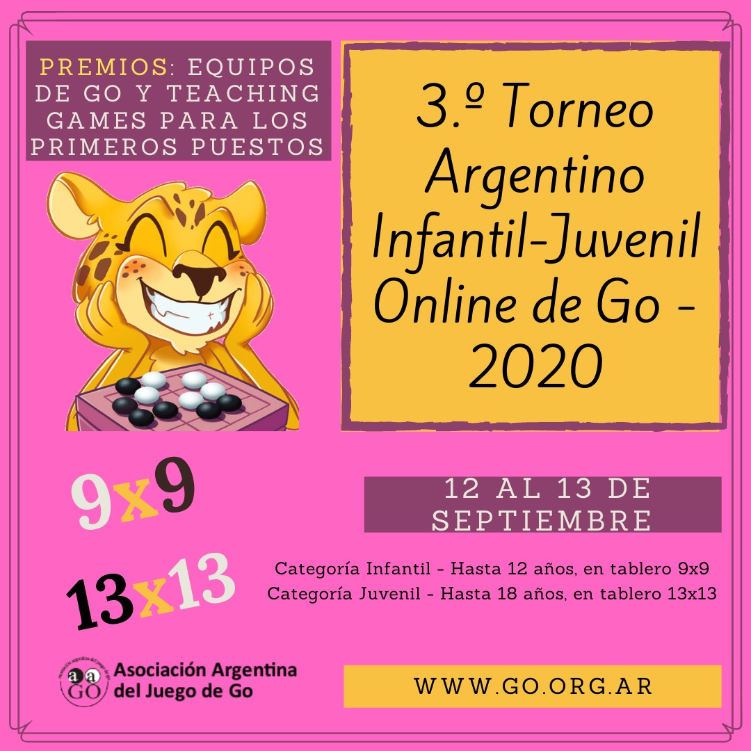 3.º Torneo Argentino Infantil-Juvenil Online de Go - 2020