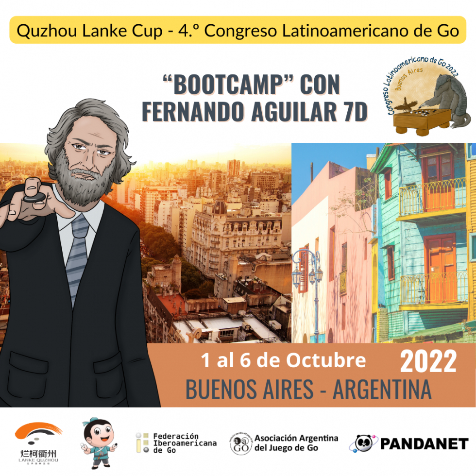 Bootcamp de go del 1 al 6 de octubre, entrenamiento intensivo a cargo de Fernando Aguilar